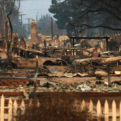 Photo of the Eaton Fire